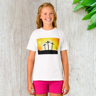 Sunset Religious Crosses Girls T-Shirt
