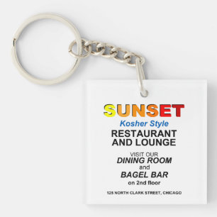 Sunset Restaurant and Lounge, Chicago, IL Key Ring