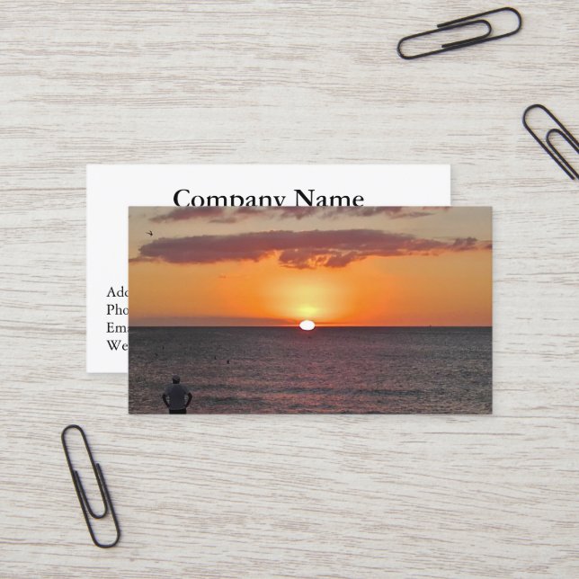 Sunset Retirement Business Cards #14 (Front/Back In Situ)