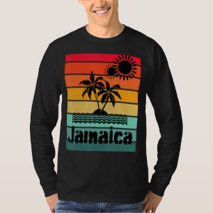 Sunset Retro Beach Cruise Summer Vacation Jamaica T-Shirt