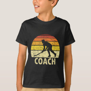 Sunset Retro Field Hockey Coach Vintage Hockey T-Shirt