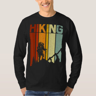 Sunset Retro Vintage Nature Mountain Hiking T-Shirt