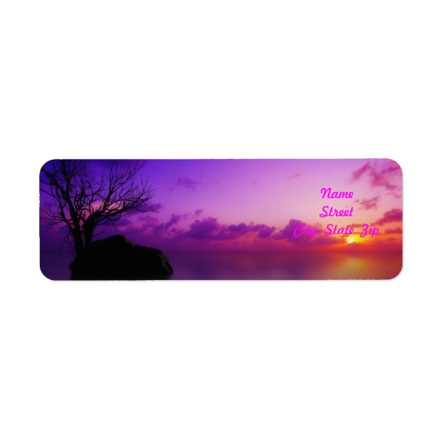 Sunset Return Adress Label (Front)