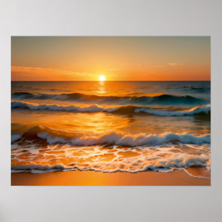 Sunset Rhythms: Beach Ballet Poster