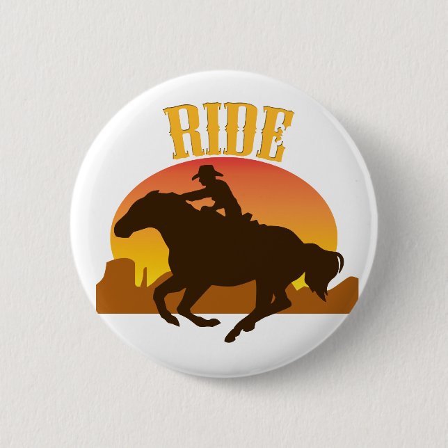 Sunset Ride 6 Cm Round Badge (Front)