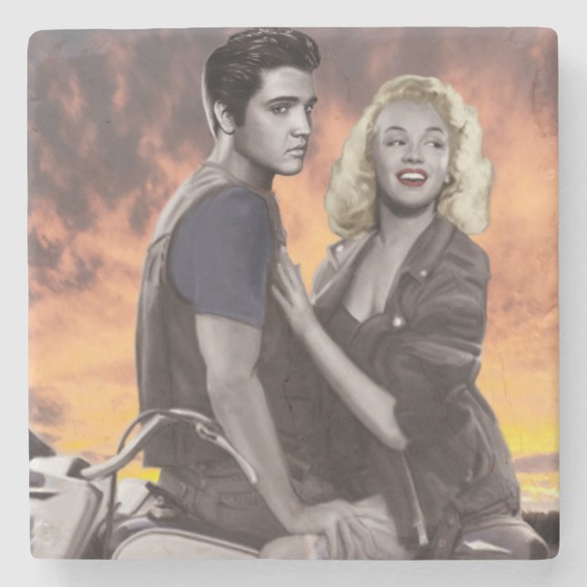 Sunset Ride Stone Coaster (Front)