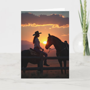 Sunset Rider Birthday Card