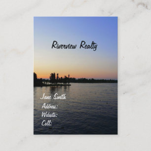 Sunset/Riverview-Real Estate Company Business Card