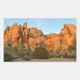 Sunset Rocks at Joshua Tree Rectangular Sticker