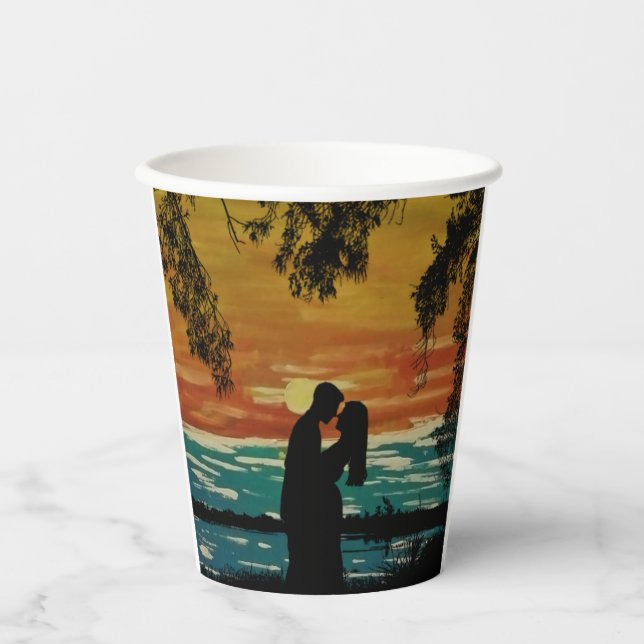 Sunset Romance Paper Cups (Front)