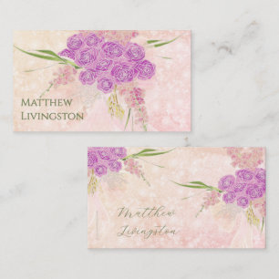 Sunset rose blush sheer bow and Bouquet Place Card