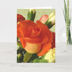 'Sunset' Rose Card