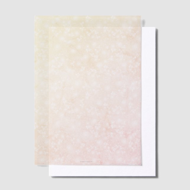 Sunset Rose garden vellum Invitations (Offset)