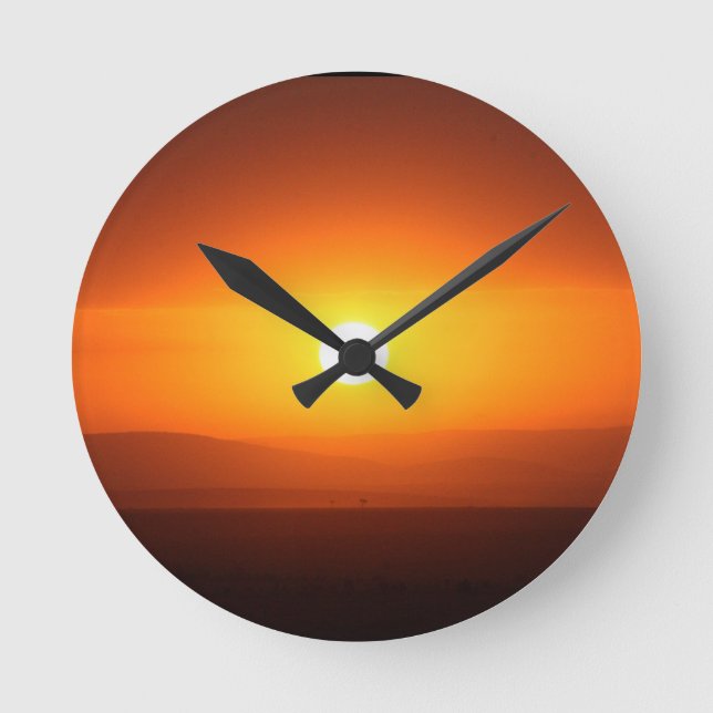 sunset round clock (Front)