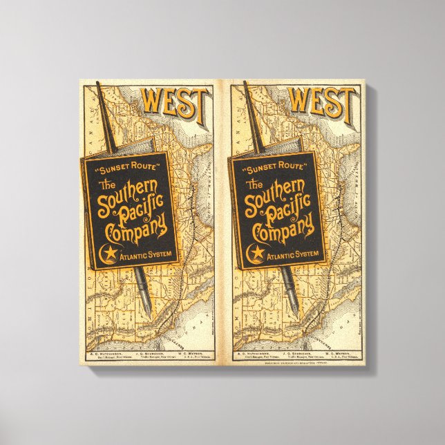 Sunset Route Canvas Print (Front)