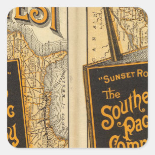 Sunset Route Square Sticker