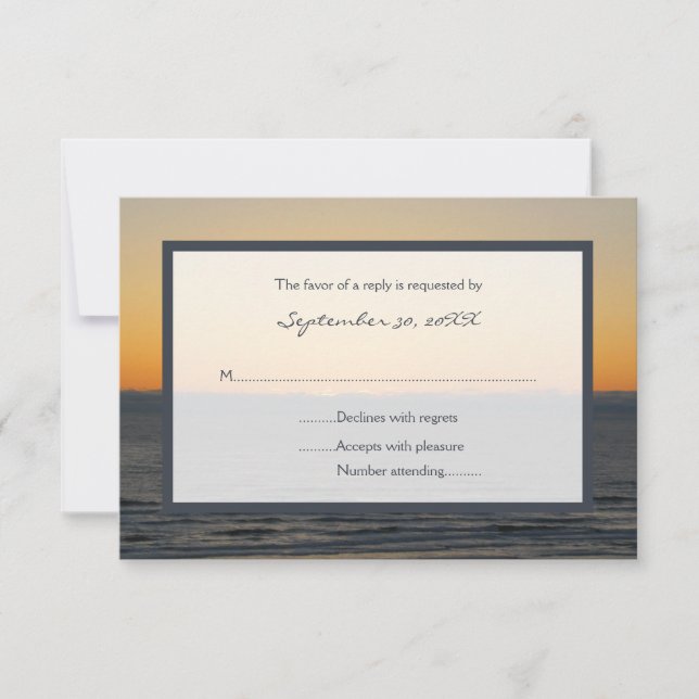 Sunset RSVP Wedding Invitation (Front)