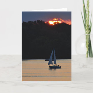 Sunset sail 090 card