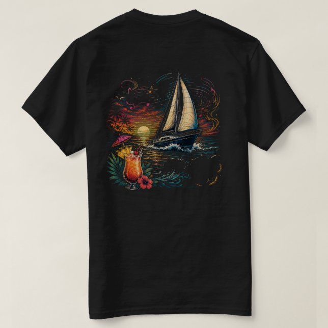 Sunset Sail T-Shirt (Design Back)