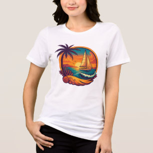Sunset Sailboat Adventure T-Shirt Tri-Blend Shirt