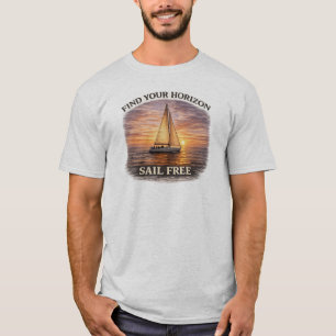 Sunset Sailboat Mug Sail Free Ocean Coffee Mug Nau T-Shirt