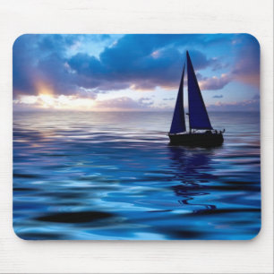 Sunset Sailboat Sailing in the Ocean Mousepad