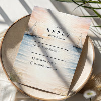Sunset Sailboat Seaside Wedding