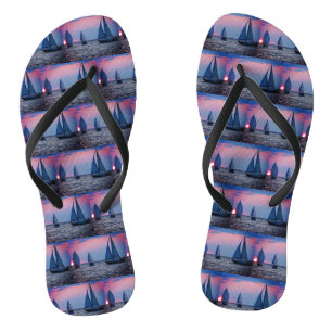 Sunset Sailboats Jandals