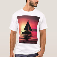 Sunset, Sailing Boat in The Sea-39186