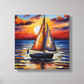 Sunset Sailing Canvas Print
