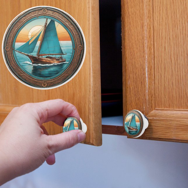 Sunset Sailing Ceramic Knob (Creator Uploaded)
