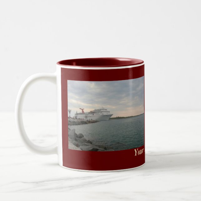 Sunset Sailing Personalised Mug (Left)