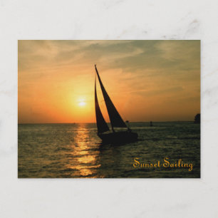 Sunset Sailing Postcard