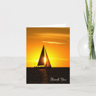 Sunset Sailing Thank You Card