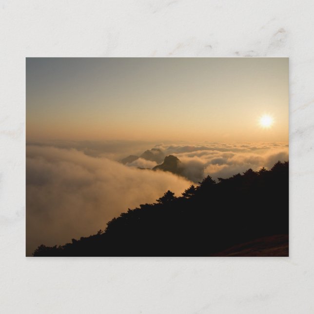 Sunset scene in a China Huang mountain Postcard (Front)