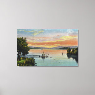 Sunset Scene on the Lake Canvas Print