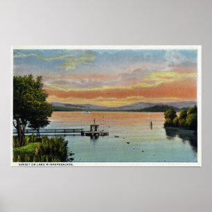 Sunset Scene on the Lake Poster