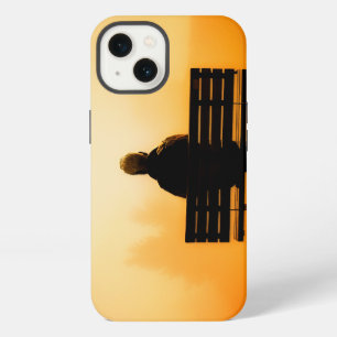 Sunset Scene with Man on Bench iPhone 13 Case