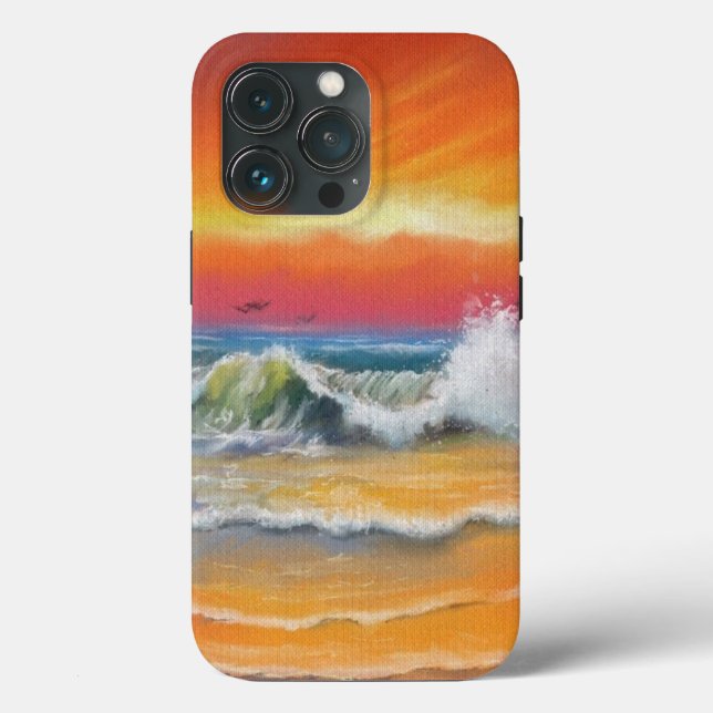 Sunset Sea Painting Case-Mate iPhone Case (Back)