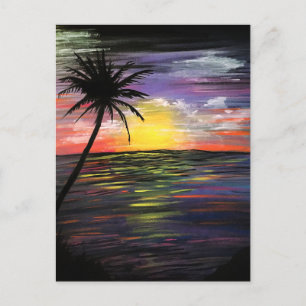 Sunset Sea Postcard