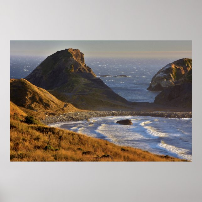 Sunset, Sea Stacks, Sisters, Oregon Coast Poster (Front)