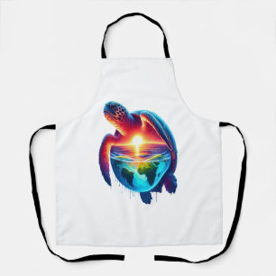Sunset Sea Turtle Apron