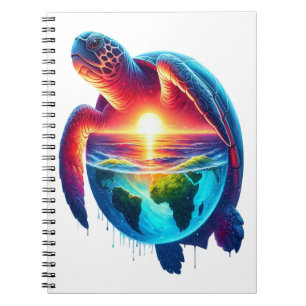 Sunset Sea Turtle Notebook