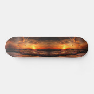 Sunset Sea Waves Skateboard