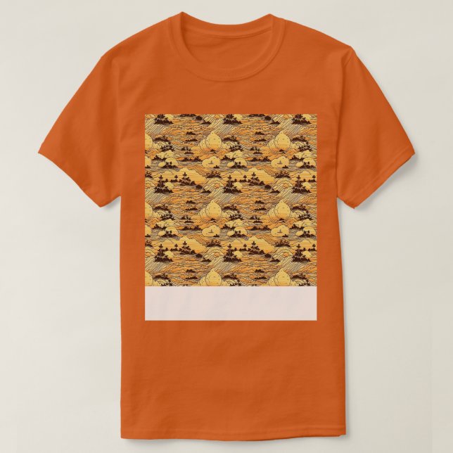 Sunset Seamless Pattern Sun Sky Light Sunlight Sun T-Shirt (Design Front)