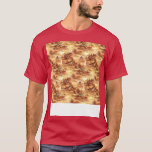 Sunset Seamless Pattern Sun Sky Light Sunlight Sun T-Shirt