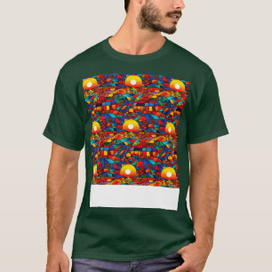 Sunset Seamless Pattern Sun Sky Light Sunlight Sun T-Shirt