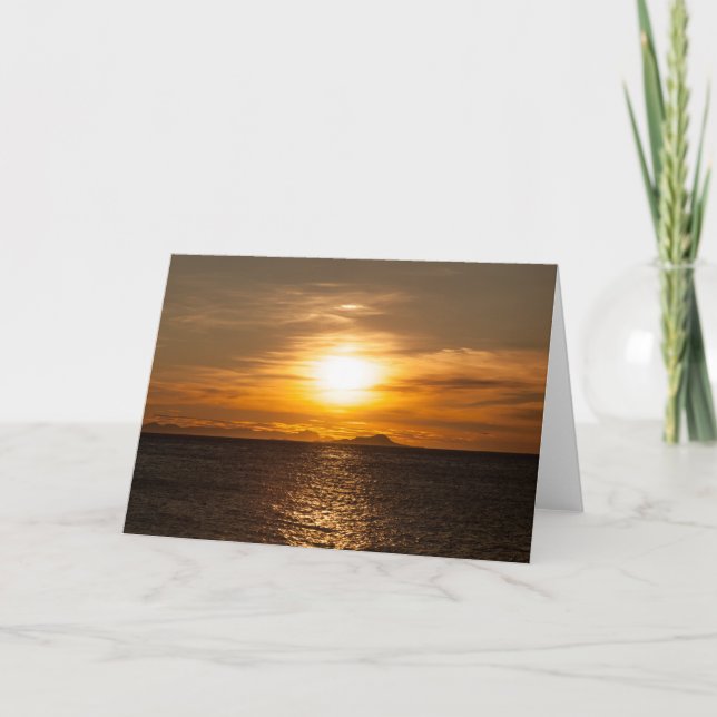 Sunset Seascape photo Card (Front)