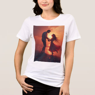 Sunset Serenade: Embrace the Moment of Love Tri-Blend Shirt