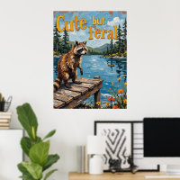 Sunset Serenade: Racoon on the Pier